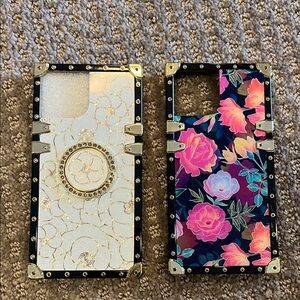 Floral and Glitter iPhone 13 mini Case Set